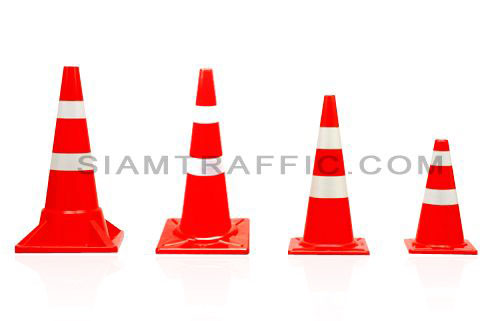 Traffic Cone attached with reflective sheeting