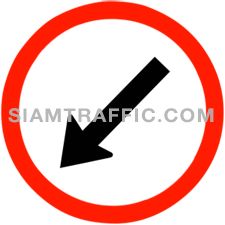 Regulatory Sign ให้ชิดซ้าย ให้ขับรถผ่านไปทางซ้ายของป้าย Regulatory Sign ให้ชิดซ้าย ให้ขับรถผ่านไปทางซ้ายของป้าย