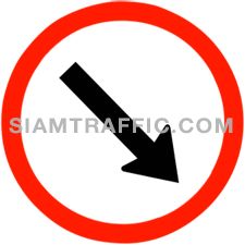 Regulatory Sign ให้ชิดขวา ให้ขับรถผ่านไปทางขวาของป้าย Regulatory Sign ให้ชิดขวา ให้ขับรถผ่านไปทางขวาของป้าย