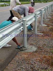 Installtion of guard rail at Cambodia