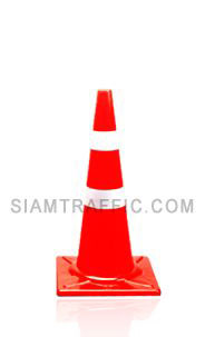 Traffic Cone 80 cm. attached with reflective sticker.