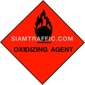 Safety Sign : Supplementary Sign Mu 17 size 30 x 30 cm. Oxidizing agent
