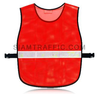 Safety vest : Full color-less cover with side opening (SWA), using snap locks or sliding belt. Free size.