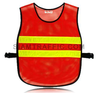 Safety vest : Full color-less cover with side opening (SWA), using snap locks or sliding belt. Free size.
