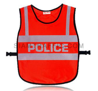 Reflective safety vest : Full color-less cover with side opening (SWD), using snap locks or sliding belt. Free size.