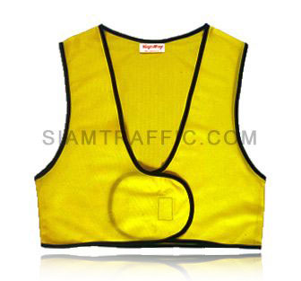 Safety vest : Front opening, high waist (SWF), using attaching nylon strips. Free size.