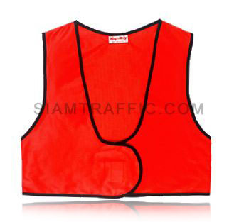 Safety vest : Front opening, high waist (SWF), using attaching nylon strips. Free size.