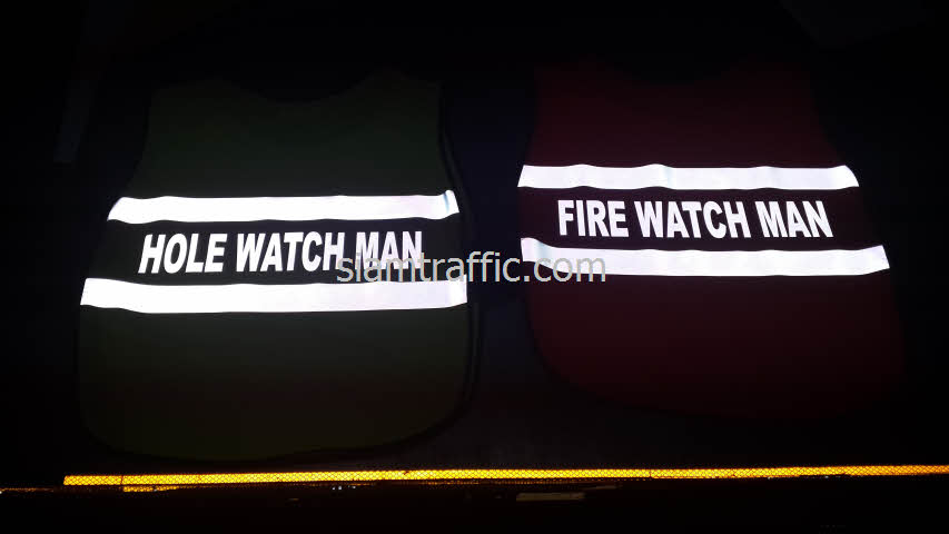 FIRE WATCH MAN and HOLE WATCH MAN reflective safety vest