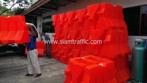 Plastic barrier and traffic cone