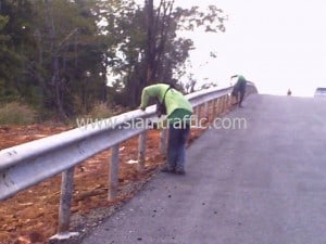 Guard rail at Chumphon Highway