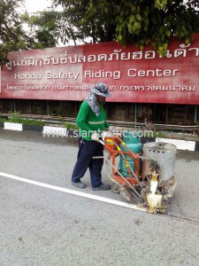Road marking Honda safety riding center Samrong Tai