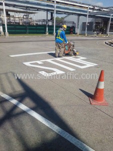 Road marking paint Siam Toyota Amata Nakorn