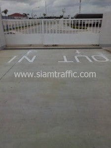 Road marking at Thai Dec Factory