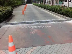 Rubber speed bump at Chatrium Hotel Charoenkrung