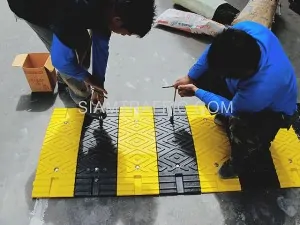 Speed bumps at Siriraj Hospital