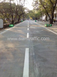 Thermoplastic road marking Chulalongkorn University