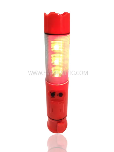 Traffic safety baton light with siren sound