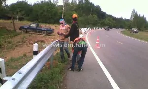Road crash barrier Samut Songkhram Highway District