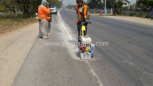 Thermoplastic road line marking Chiang Rai highway District 118