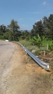 Galvanized crash barrier Rural Road No.4112 to Jampoon Waterfall Chumporn Rural Road