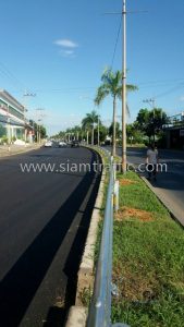 Guard rail w beam Chachoengsao to Samet Nua Chachoengsao Highway