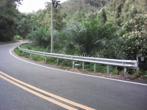 Highway metal guard rails Bang Si Kim to Kao Khai Ranong Province