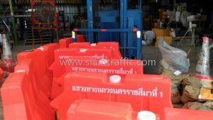 Plastic water filled road barrier Nakhon ratchasima Office of Highways