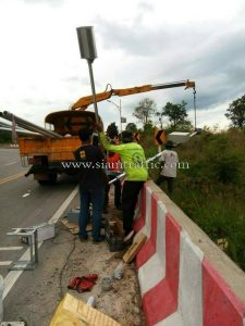 Solar street light Amphoe Wang Saphung Loei province