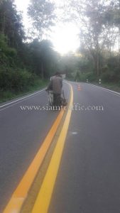 Thermoplastic road markings Palao to Chiangmuan Phayao Highway