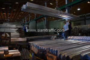 Steel guardrail Doi Sa-Ngo Royal Project Amphoe Chiang Saen Chiang Rai Province