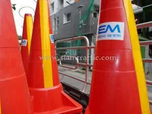 Construction cones BEM Bangkok Expressway and Metro Public Company Limited
