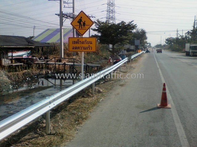 Highway safety traffic guard rails Samutprakarn Highway