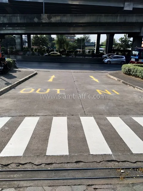 Road line marking thermoplastic Shinawatra Tower III