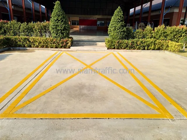 Road paint marker Samut Sakhon Special Education Center Amphoe Muang Samut Sakhon Province