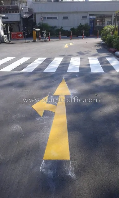 Thermoplastic line marking service Asiatique Charoen Krung Road Bangkok