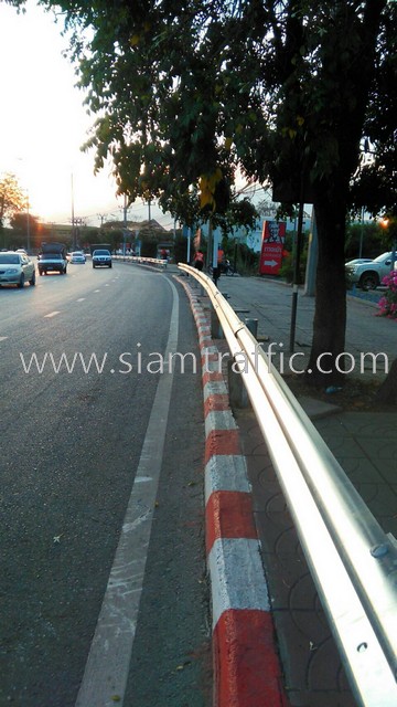 W-beam galvanized guard rail Minburi to Khlong Luang Phaeng