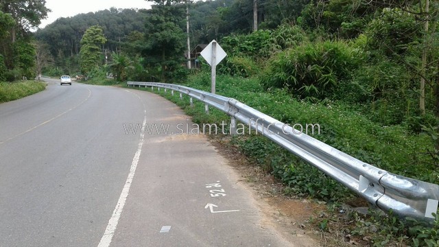 W-beam galvanized highway guard rail Ranong Highway