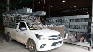 ราวเหล็กลูกฟูก ที่โครงการทางหลวงหมายเลข 317 จันทบุรี-สระแก้ว