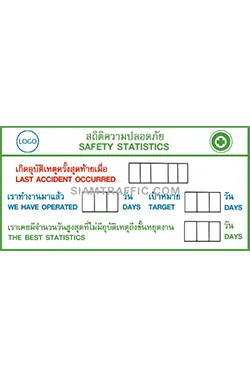 ป้ายสถิติความปลอดภัย 