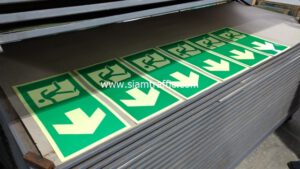 Photoluminescent Fire exit sticker and safety sign