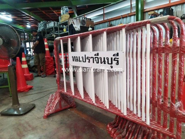 Reflective traffic cone and traffic barrier Prachin Buri