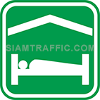 Green tourist signs : Accommodation