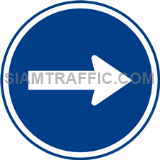 Regulatory Sign: “Right Traffic Only” Drivers of vehicles must drive to the right only.
