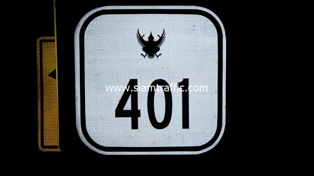 Thailand Route 401 Traffic Sign