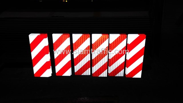 Red and White Stripe Traffic Signs