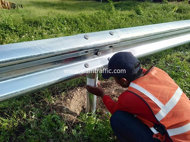 W-Beam Guardrails Ban Bong Ti Bon Kanchanaburi Province