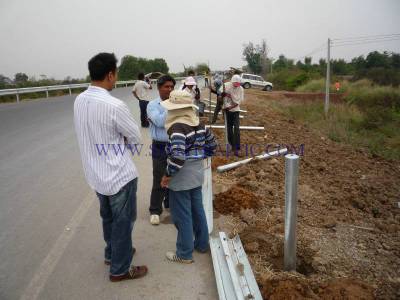 Installtion of guard rail at Cambodia