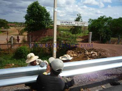 Installtion of guard rail at Cambodia