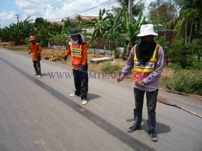 Thermoplastic road marking service at Cambodia from Poipet to Siemriep