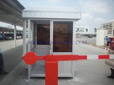 Manual traffic barrier and guard house at Toyota Bangbo